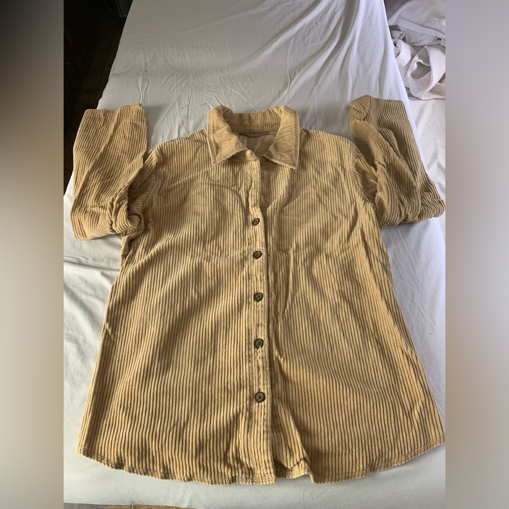 Vintage Nude Cotton Corduroy Long Sleeve